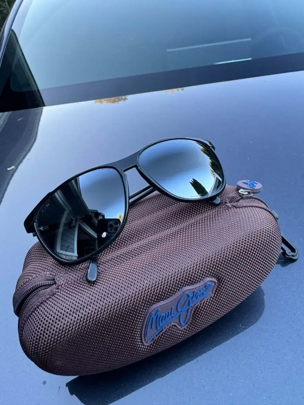 Maui Jim MJ-178-02 Black Polarized Sunglasses with Case